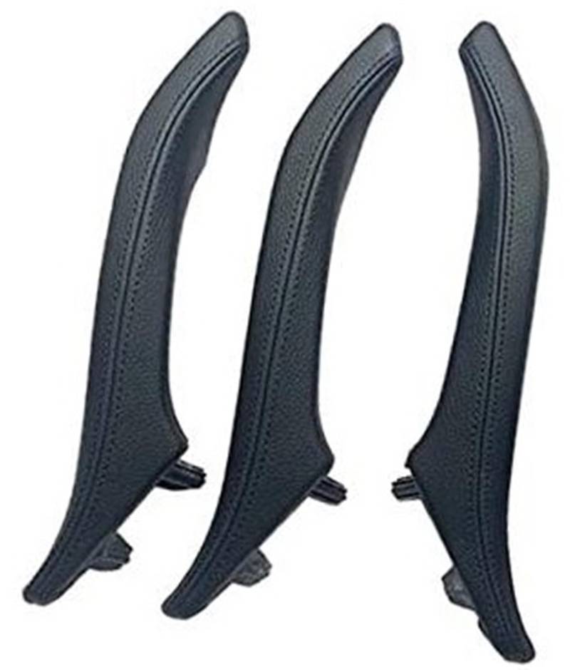 Yurefax 3 Stück Innentürgriff mit Ledergriffabdeckung, for, 5er F10 F11 520i 523i 525i 528i 535i Auto-Innentürgriff(Black) von Yurefax