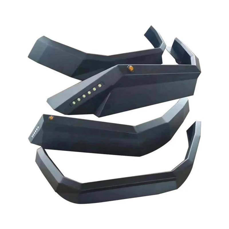 Yurefax 4 Teile/Satz Auto Vorne Hinten Rad Augenbraue Bogen Trim Seite Flare Strip, for Jeep, Wrangler JL 2018-2023 Auto Kotflügel Schmutzfänger Kotflügelverbreiterung von Yurefax
