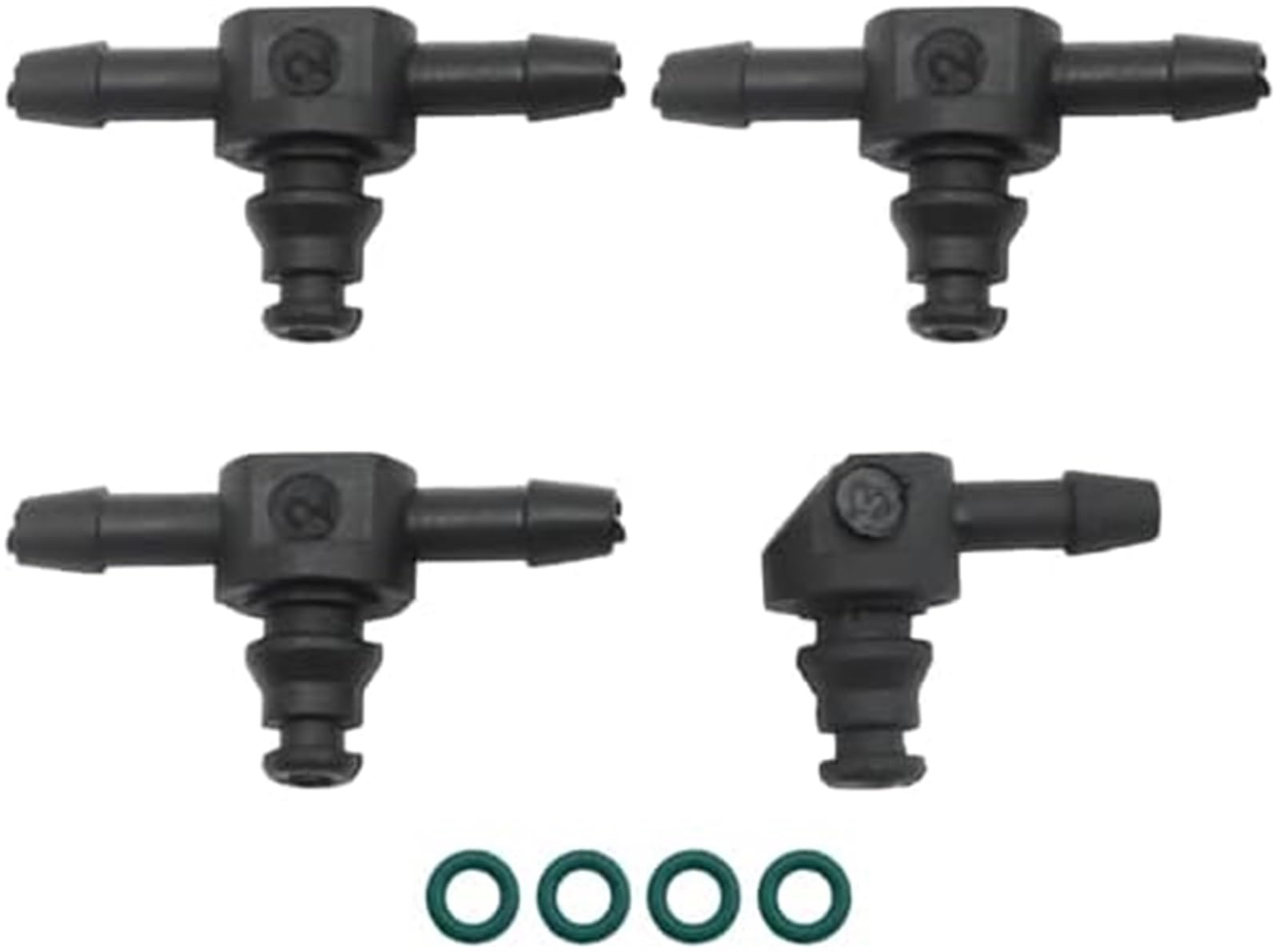 Yurefax 4-teilige Common-Rail-Ölinjektor-Leckrohr-Rücklaufverbinder, 3-teilige T-Stück-Verbinder, 1-teilige L-Verbinder, Kraftstoffsystemanschlüsse Kraftstoffrücklaufschlauch Yurefax 4-teilige Common-Rail-Ölinjektor-Leckrohr-Rücklaufverbinder, 3-teilige T-Stück-Verbinder, 1-teilige L-Verbinder, Kraftstoffsystemanschlüsse Kraftstoffrücklaufschlauch von Yurefax