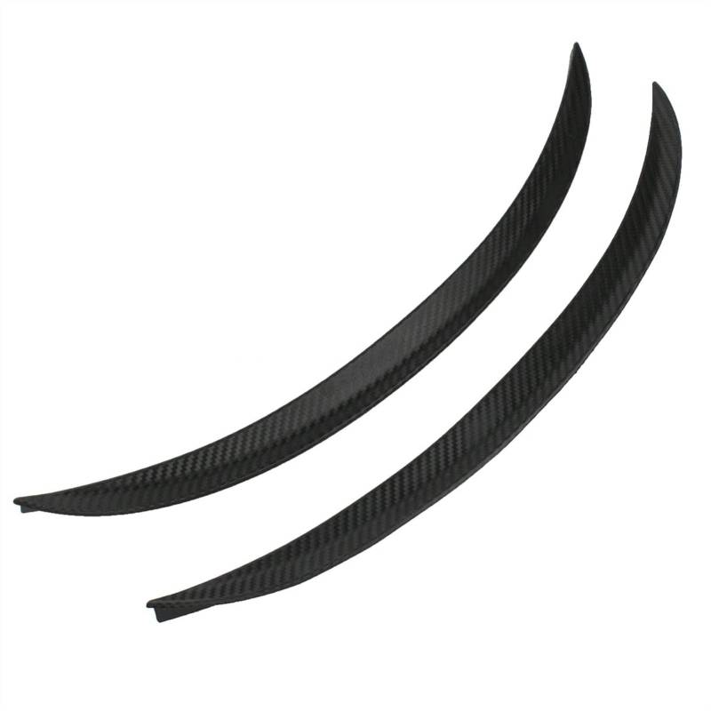 Yurefax 44 cm/17,5 Zoll Carbon Fiber Rad Augenbrauen Bogen Kotflügelverbreiterungen Abdeckung Trim Kotflügel Schutzlippenstreifen Schmutzfänger Universal Autoteil Auto-Schmutzfänger(2pcs-17.5) von Yurefax