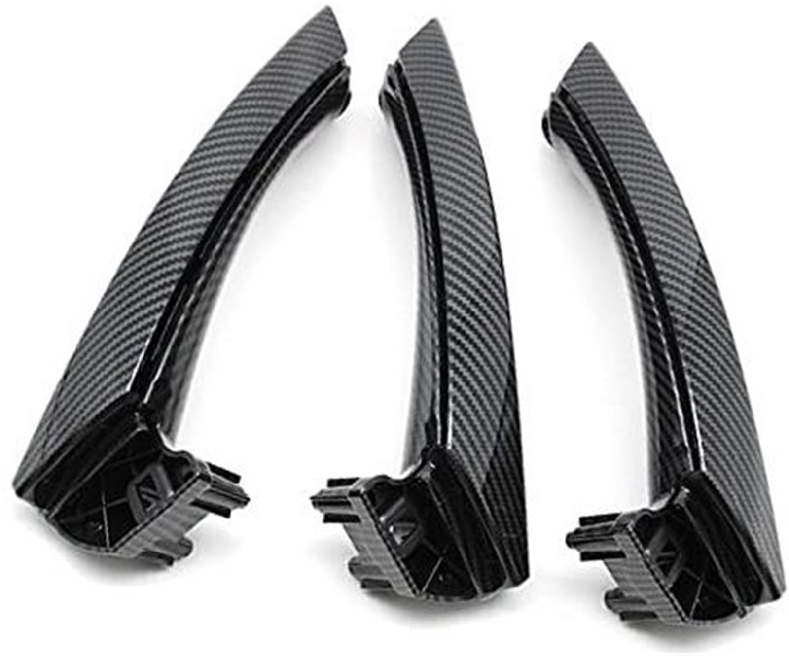 Yurefax 6 Stück LHD RHD Passagier-Innentürgriff-Abdeckungsverkleidung, for, 3er-Serie E90 E91 E92 316 318 320 325 328i 2004–2012 Auto-Innentürgriff(Black) von Yurefax