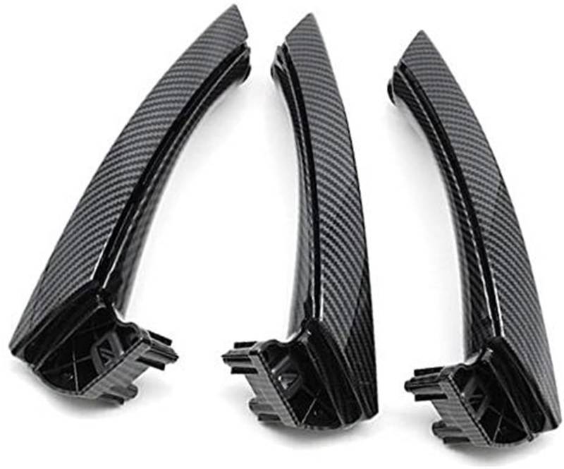 Yurefax 6 Stück LHD RHD Passagier-Innentürgriff-Abdeckungsverkleidung, for, 3er-Serie E90 E91 E92 316 318 320 325 328i 2004–2012 Auto-Innentürgriff(Black) von Yurefax