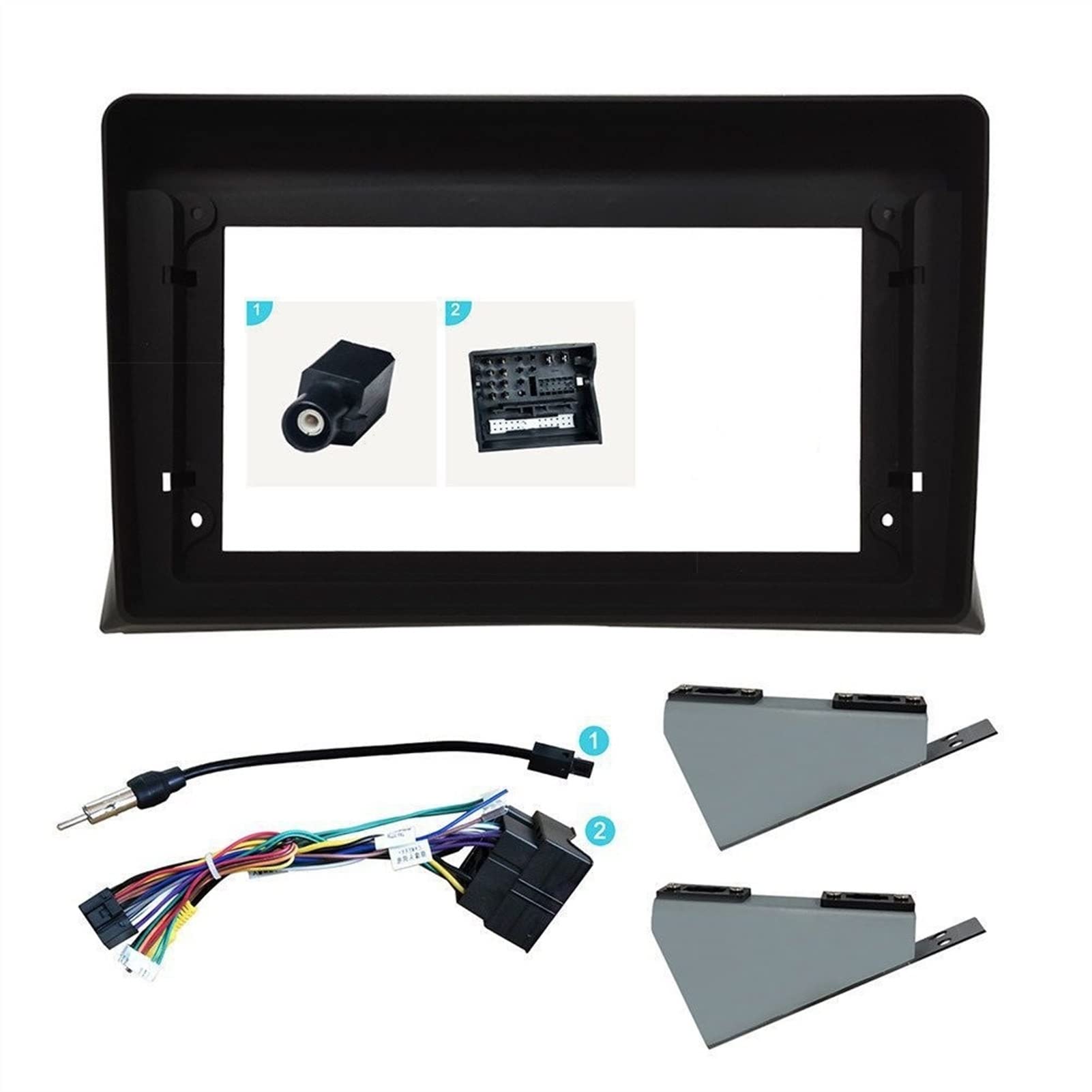 Yurefax 9-Zoll-2-Din-Autoblende, for Volkswagen, for Multivan, T5 2003-2015 Doppel-Din-Autorahmen-Armaturenbrett-Installationsverkleidungs-Umrüstsatz Car-Audio-Armaturenbrettrahmen(Frame canbus cable) Yurefax 9-Zoll-2-Din-Autoblende, for Volkswagen, for Multivan, T5 2003-2015 Doppel-Din-Autorahmen-Armaturenbrett-Installationsverkleidungs-Umrüstsatz Car-Audio-Armaturenbrettrahmen(Frame canbus cable) von Yurefax