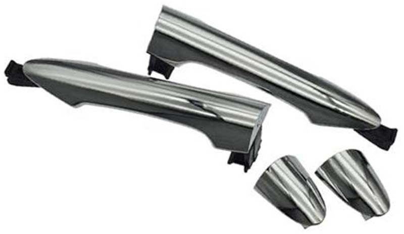 Yurefax Auto Außentürgriff, for Kia, for Picanto 2011 2012 2013 2014 2015 2016 Chrom 82651-1Y000 82661-1Y000 83651-1Y000 83661-1Y000 Autotürgriffabdeckung(Black Rear Side) von Yurefax