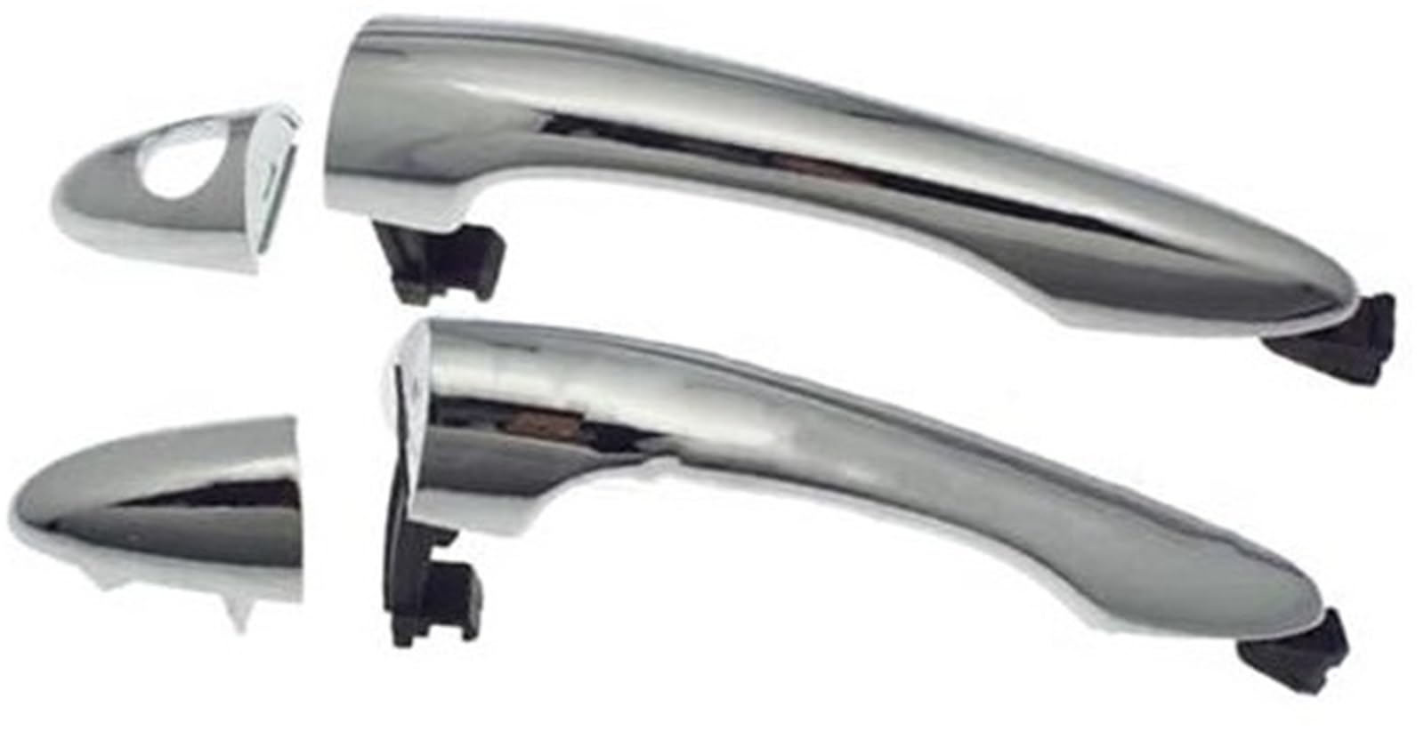 Yurefax Auto-Außentürgriff, for Kia, for Sportage 2.0L 2.4L 2011 2012 2013 2014 2015 2016 82661-3W000 Chrom vorne hinten Links rechts Außentürgriff Autotürgriffabdeckung(Black Front Pair 2pcs) von Yurefax