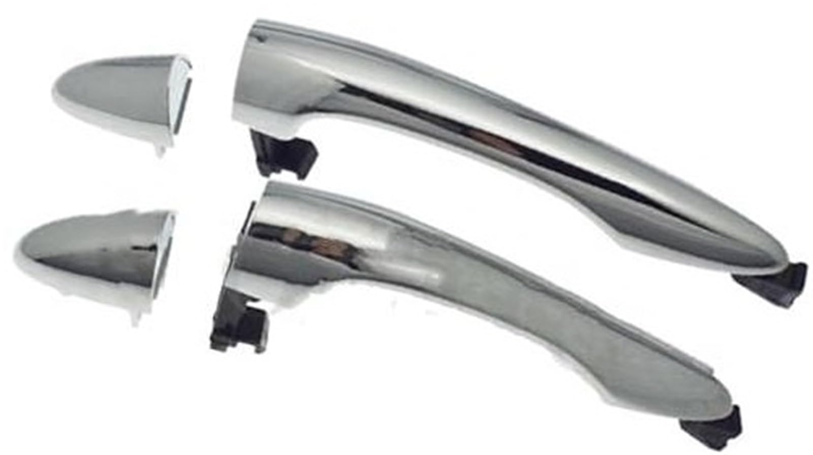 Yurefax Auto-Außentürgriff, for Kia, for Sportage 2.0L 2.4L 2011 2012 2013 2014 2015 2016 82661-3W000 Chrom vorne hinten Links rechts Außentürgriff Autotürgriffabdeckung(Black Rear Pair 2pcs) von Yurefax