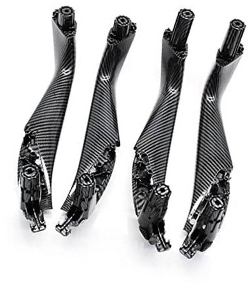 Yurefax Auto-Innentür-Kohlefaser-Innengriff-Fensterschalter-Abdeckungsverkleidung, for, 5er-Serie G30 G31 G38 F90 2017–2021 Auto-Innentürgriff(Black 4pcs) von Yurefax