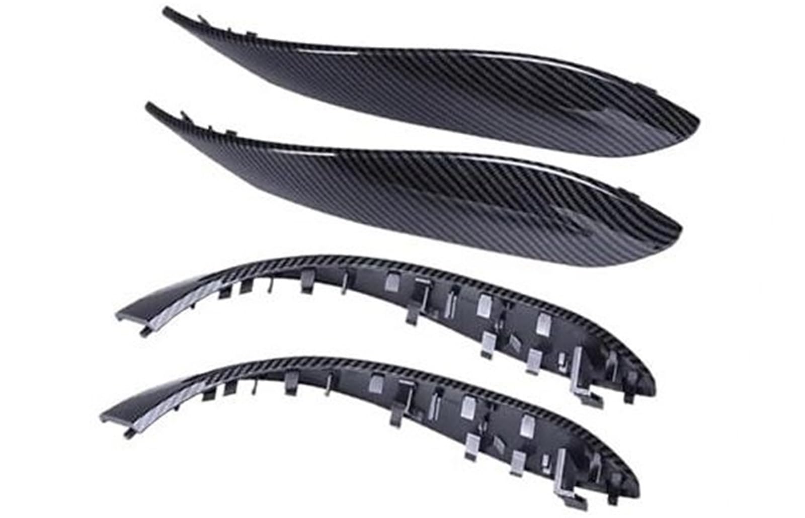 Yurefax Autotürgriffabdeckungsverkleidung Ersetzen Sie den Außenrahmen, for, F30 F32 F80 F31 F33 F34 F35 F36 3 4 3gt Serie 2012 2013 2014–2018 Auto-Innentürgriff(Black 4 Pcs Carbon Pattern) von Yurefax