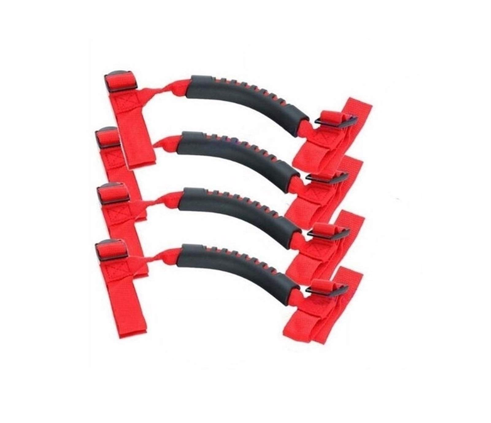 Yurefax Gurt, for Jeep, for Wrangler 4 STK/2 STK Handlauf Auto-Innenraumteile Zubehör Schmaler Griff Überrollbügelkäfige Haltegriff Innentürgriff(4 PCS) von Yurefax