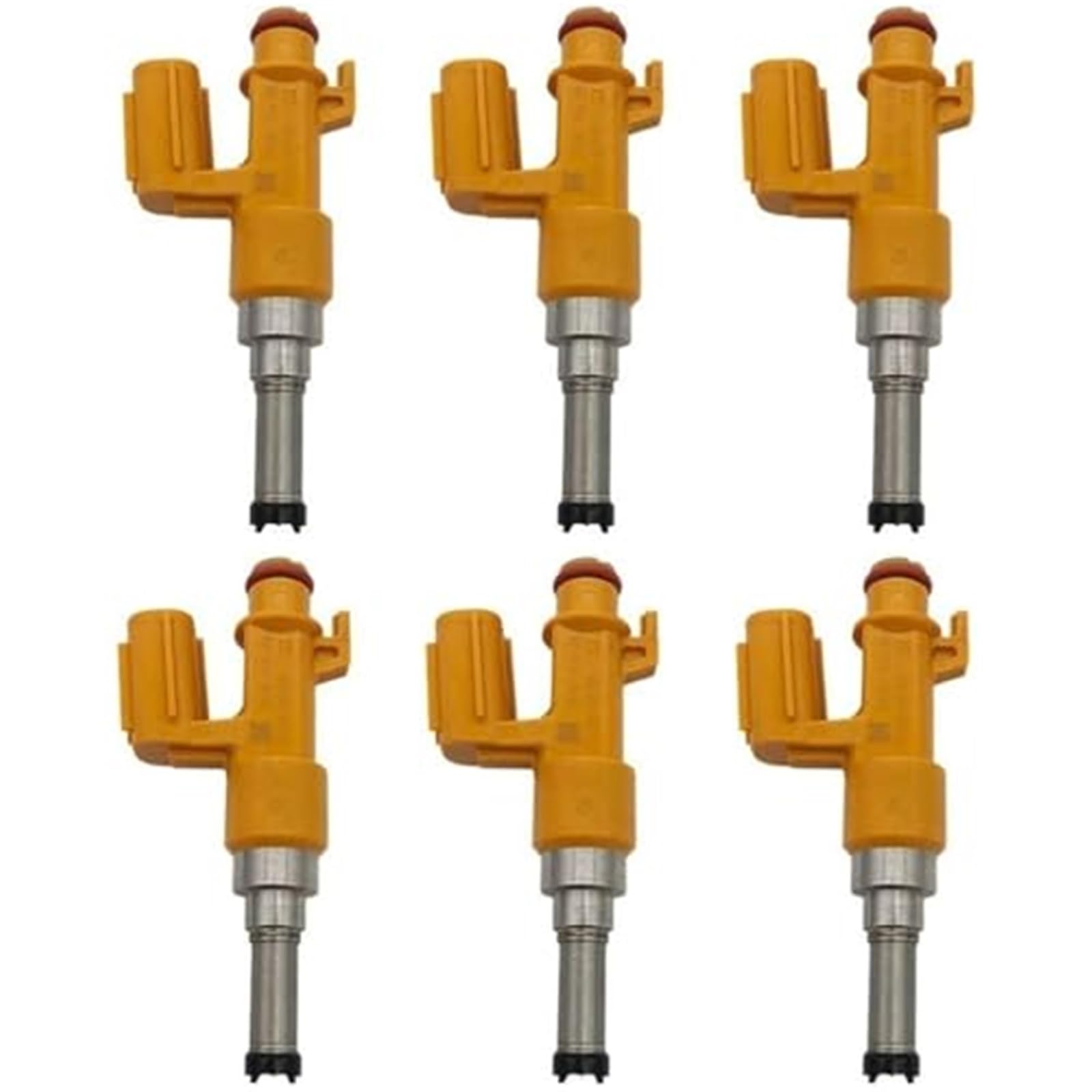 Yurefax Kraftstoff Injektoren Düsen for IS300 IS350 for Highlander Sienna 2017-2019 GS350 GS450h for Camry Tacoma 3,5 L FJ1405 23250-0P100 6PCS Auto-Kraftstoffeinspritzdüse(Black 4PCS) von Yurefax