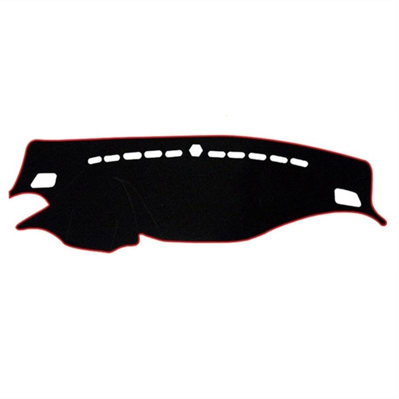 Yurefax LHD-Armaturenbrett-Abdeckung, Armaturenbrett-Matte, Sonnenschutz, Instrumententeppich, Autozubehör, for Hyundai, Creta IX25 2014–2019 Auto-Armaturenbrettmatte(Black(Red Edge)) von Yurefax