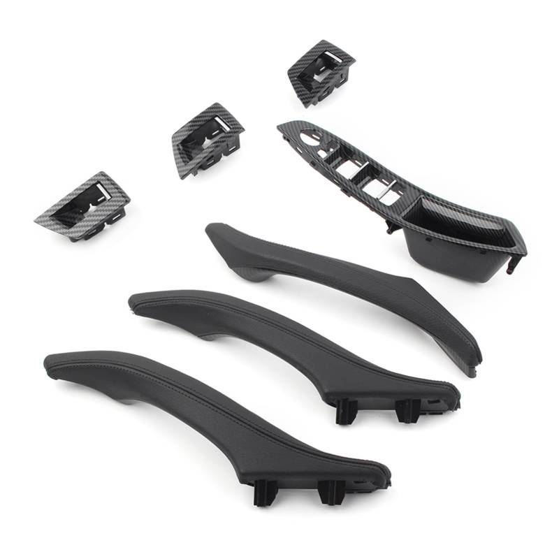 Yurefax LHD Auto Innentürverkleidung Zuggriff 7 Teile/Satz Kohlefaser-Styling, for, for 5er F10 F11 F18 2010-2017 Innentürgriff von Yurefax