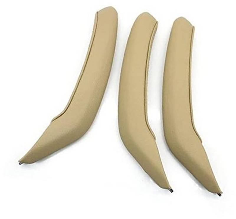 Yurefax LHD RHD Auto-Innenraum-Beifahrertür Links rechts Zuggriff Leder-Außenverkleidung, for, X3 X4 F25 F26 2010–2016 Auto-Innentürgriff(Black Lhd Beige Set) von Yurefax