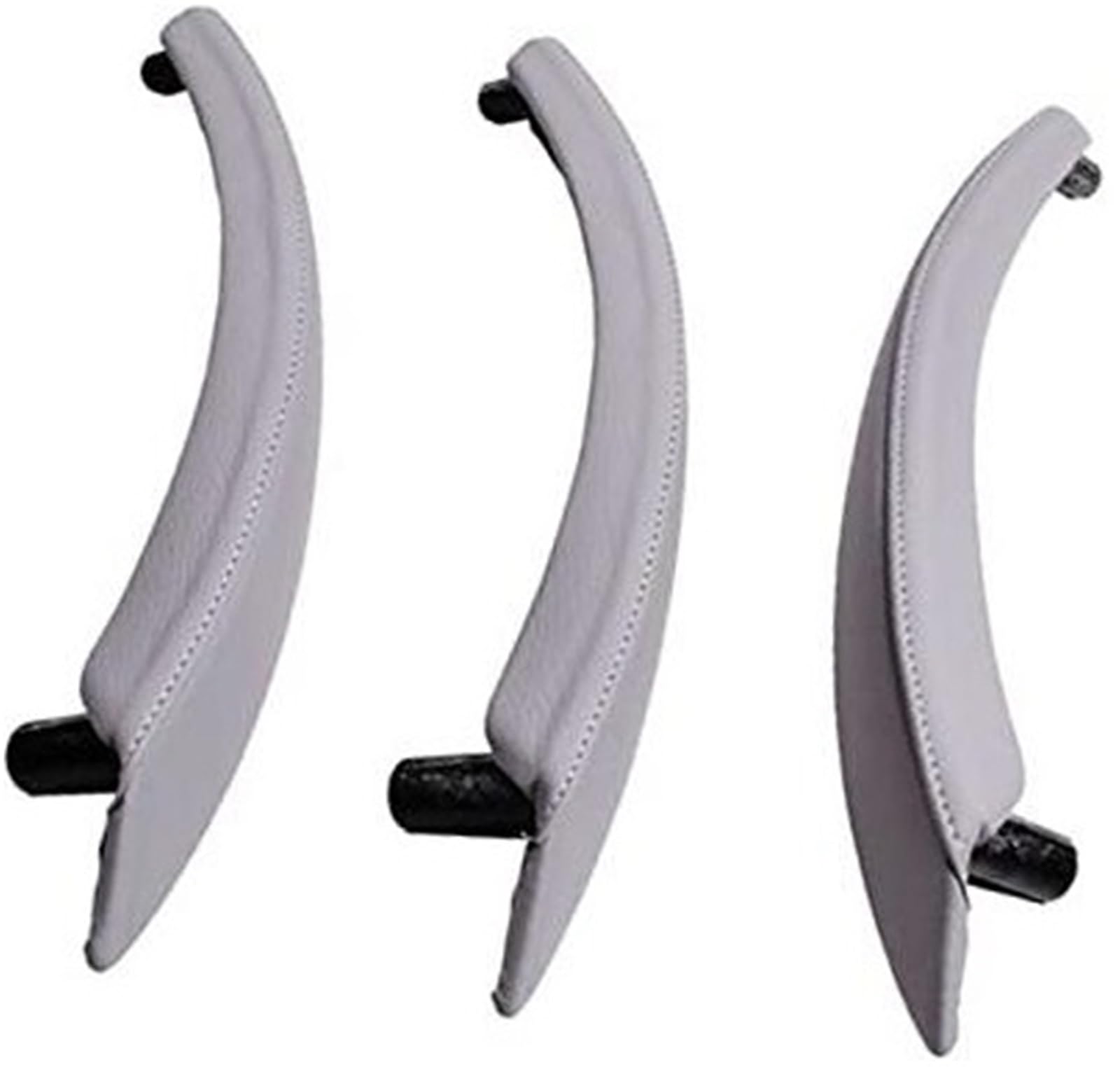 Yurefax LHD RHD Links rechts Innen-Beifahrertürgriff-Außenlederbezug-Set, for, X5 X6 E70 E71 2007–2013 Auto-Innentürgriff(Gray) von Yurefax