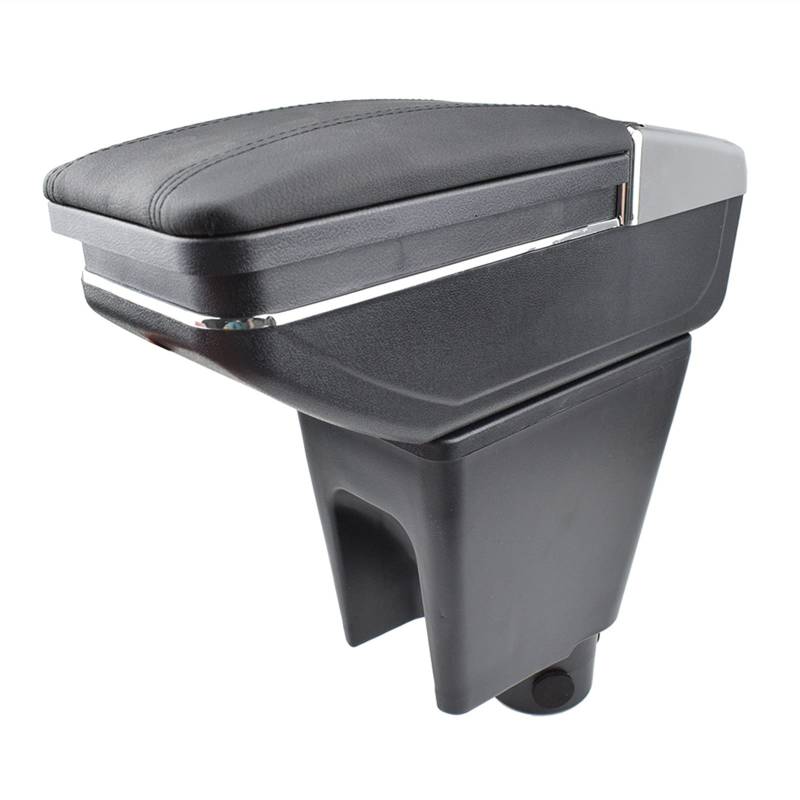Yurefax Lederarmlehne, Auto-Aufbewahrungsbox, Armlehnen-Modifikation, for Chevrolet, Spark III, for Daewoo, Matiz 2010–2014 Konsolen-Armlehnenbezug(Black Thread) von Yurefax