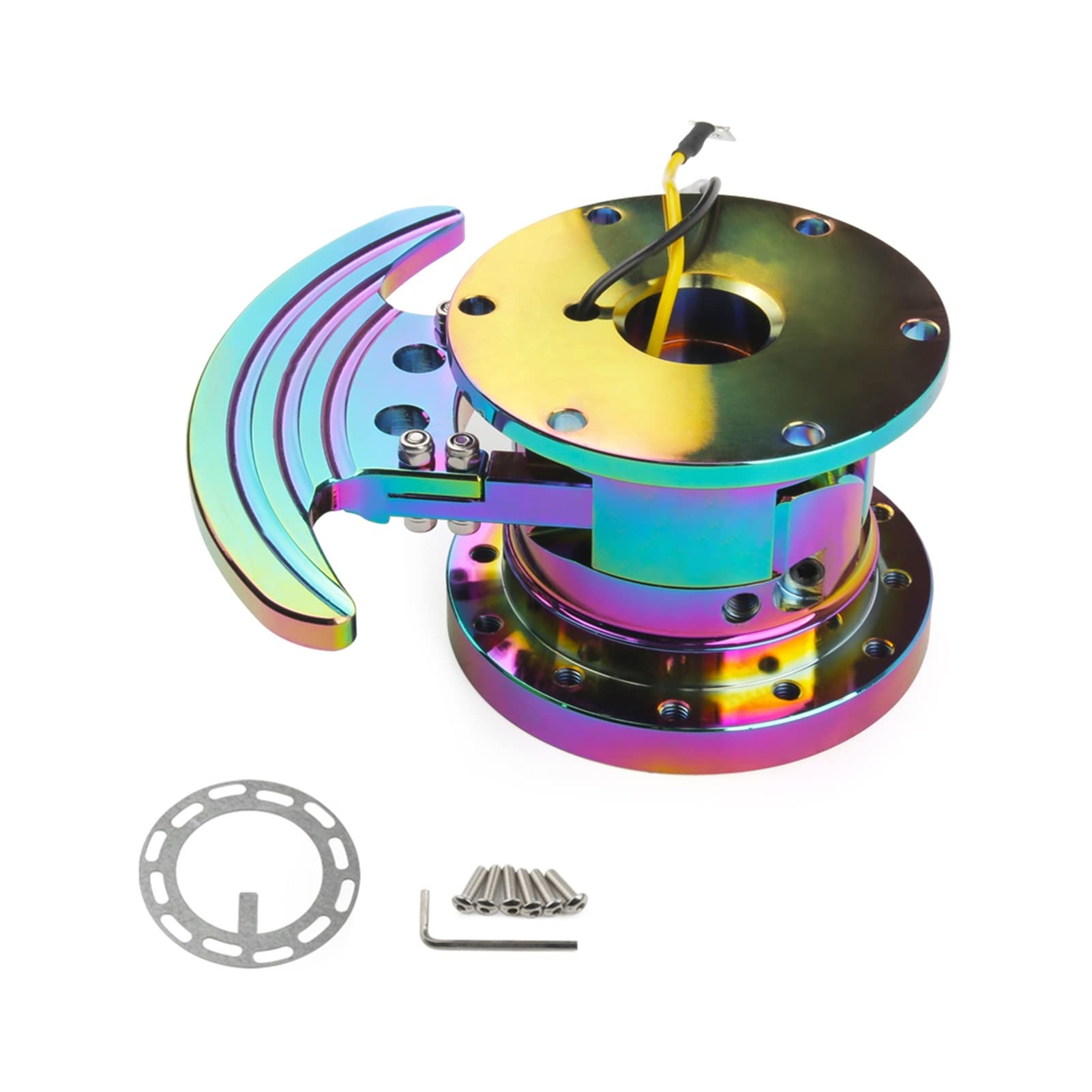 Yurefax Lenkrad Schnell Hohe Tilt Racing Release Hub Kit Adapter Körper Abnehmbare Snap Off Boss Kit Lenkradnabenadapter(Colorful) von Yurefax