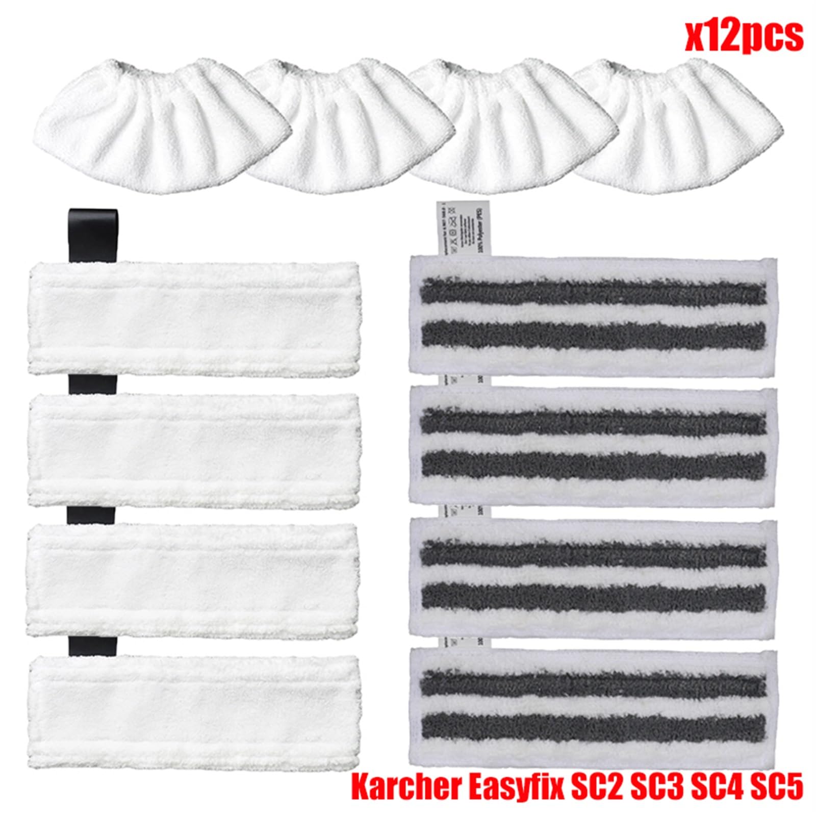Yurefax Mikrofaser Steam Mop Pads Abdeckung for EasyFix SC2 SC3 SC4 SC5 Handheld Staubsauger Teile Pinsel Kopf Glas Schaber Ersatzzubehör für Dampfreiniger(Set7) von Yurefax