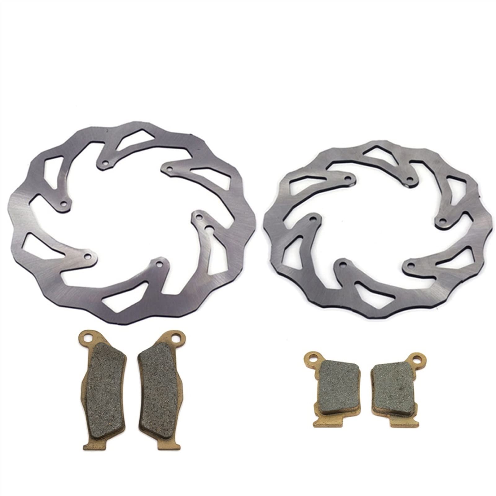 Yurefax Motorrad 220MM 260MM Bremsscheiben vorn hinten Rotoren Bremsbeläge, for EXC SX SXF XC XCF XCW XCFW 125 150 250 300 350 450 530 Motorrad-Bremsscheibe(Front Rear Brake) von Yurefax