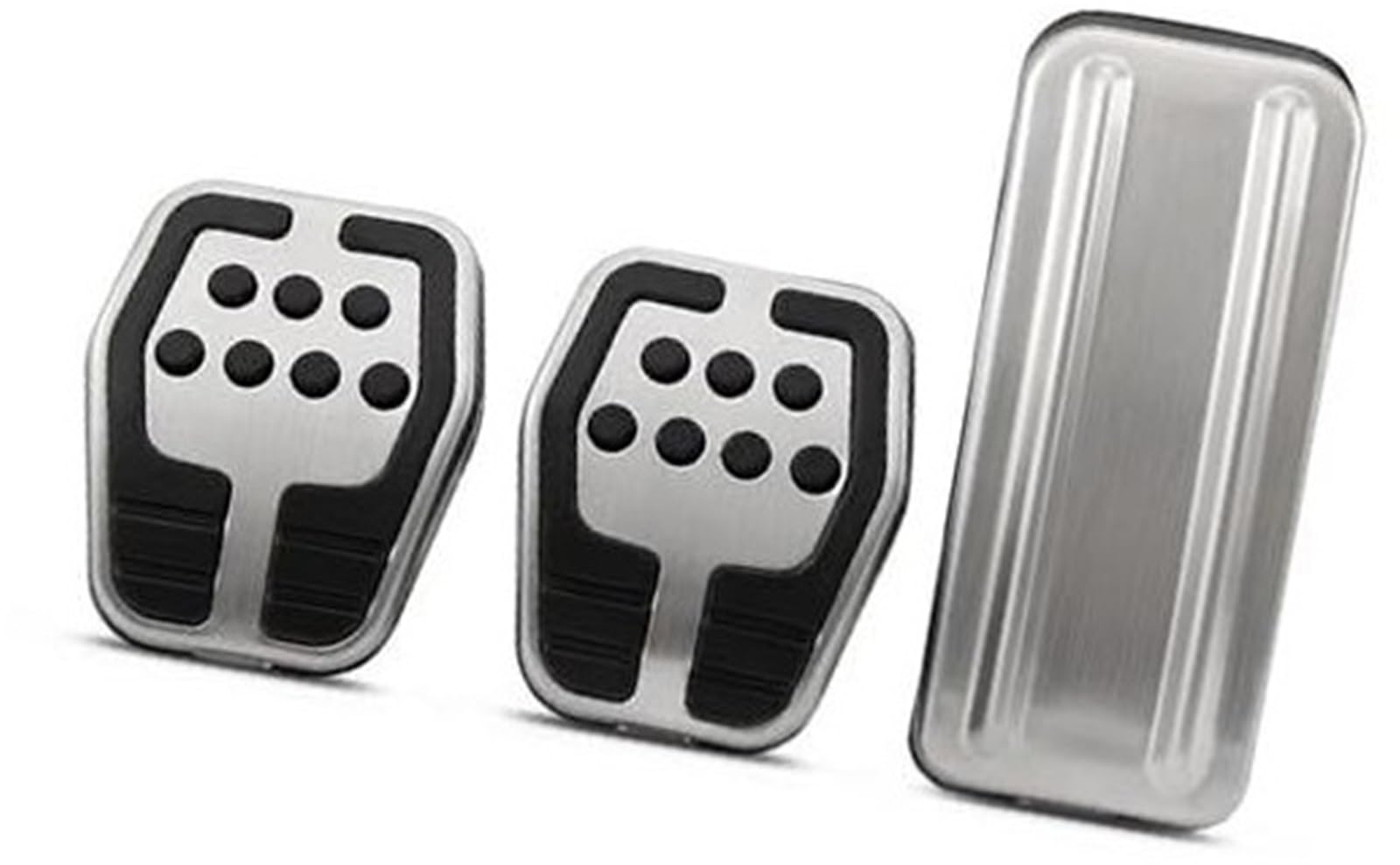 Yurefax Pedalauflage, for Focus 2, for Focus 3 4 MK2 MK3 MK4 Kuga RS ST 2005-2017 Kupplungs-, Gas- und Bremspedale, MT Edelstahl-Autopedalabdeckung Auto-Kupplungspedal(Black A Style 3piece) von Yurefax