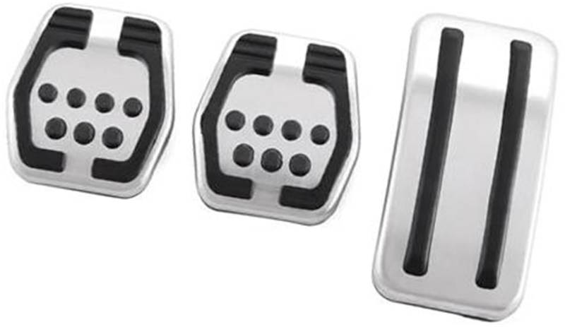 Yurefax Pedalauflage, for Focus 2, for Focus 3 4 MK2 MK3 MK4 Kuga RS ST 2005-2017 Kupplungs-, Gas- und Bremspedale, MT Edelstahl-Autopedalabdeckung Auto-Kupplungspedal(Black C Style 3piece) von Yurefax