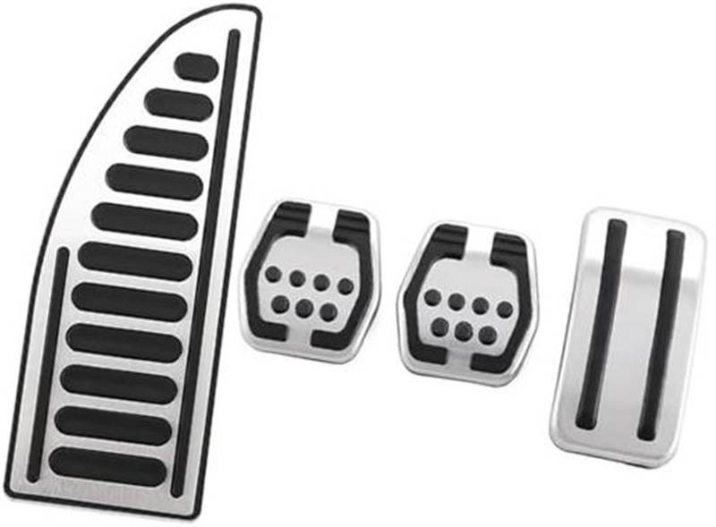 Yurefax Pedalauflage, for Focus 2, for Focus 3 4 MK2 MK3 MK4 Kuga RS ST 2005-2017 Kupplungs-, Gas- und Bremspedale, MT Edelstahl-Autopedalabdeckung Auto-Kupplungspedal(Black C Style 4piece) von Yurefax