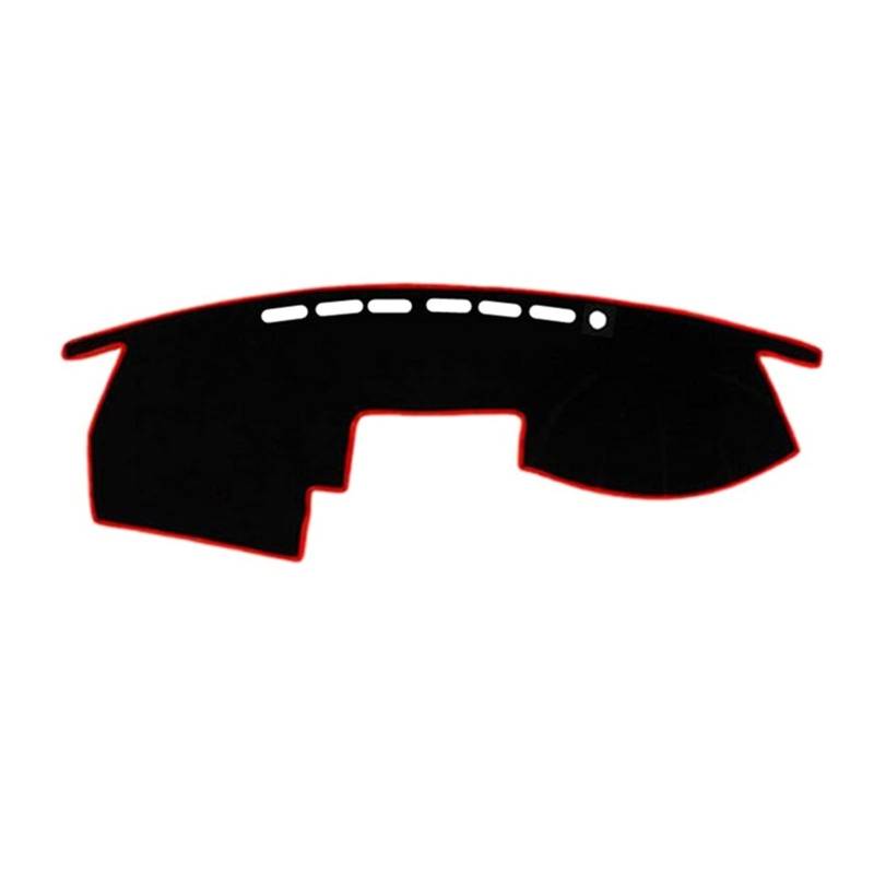 Yurefax RHD Dashmat Armaturenbrett-Abdeckung, Matte, Pad, Armaturenbrett, Sonnenschutz, Instrumententeppich, Autozubehör, for Toyota, Mark X 2004–2009 Auto-Armaturenbrett-Abdeckmatte(Black(Red Edge)) von Yurefax