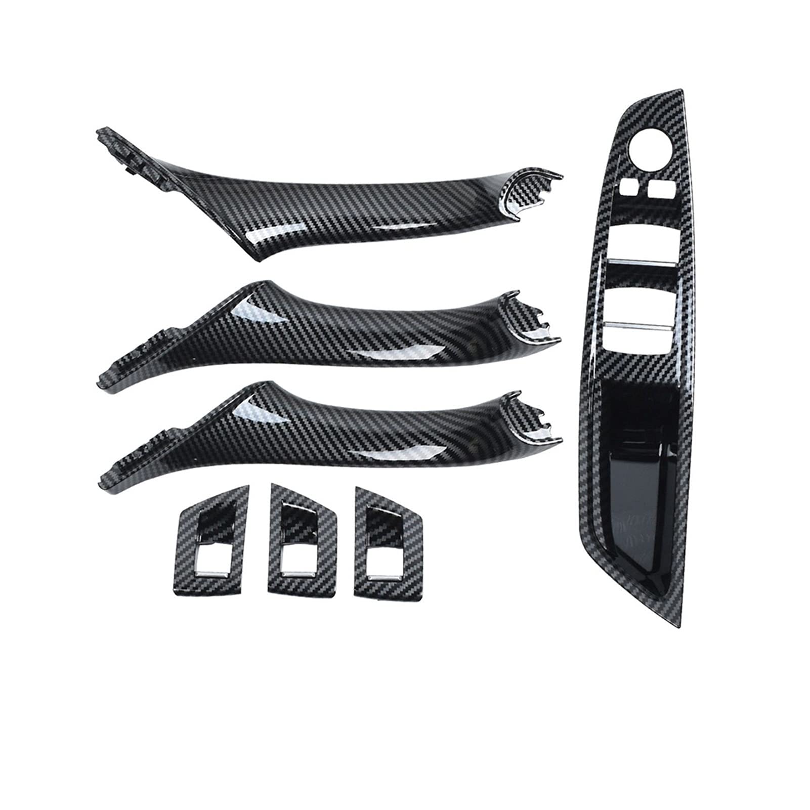 Yurefax RHD Rechtslenker-Armlehnen-Zuggriffsatz for Fahrerinnentür, for, for 5er F10 F11 520i 523i 525i 528i 535i 2009-2016 Innentürgriff(RHD Carbon Fiber) von Yurefax