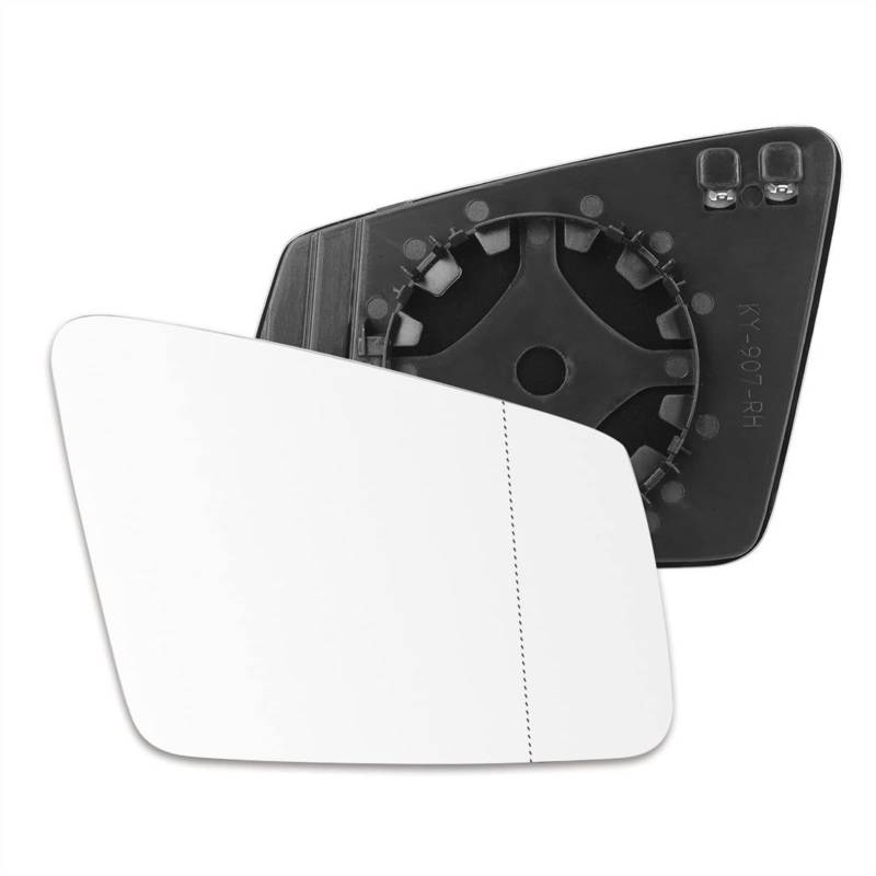 Yurefax Spiegelglas beheizt mit Trägerplatte, seitliches Rückspiegelglas, for Mercedes-Benz, GLK300 2009-2015 Auto-Rückspiegelglas(1pcs Right Side) von Yurefax