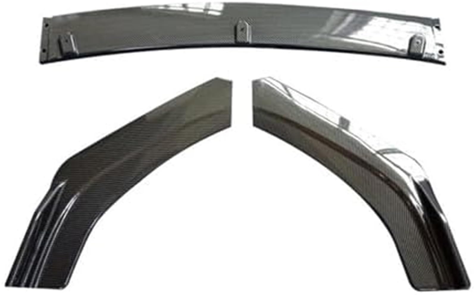 Yurefax Splitter, for Lancer EX, for Evo 2013-2016 Frontstoßstangen-Spoilerschutzplatte Lippenkörper-Kit Carbon-Oberfläche Auto-Dekorstreifen Kinnschaufel Lippensplitter(Mattschwarz) Fahrzeug-Frontlip von Yurefax