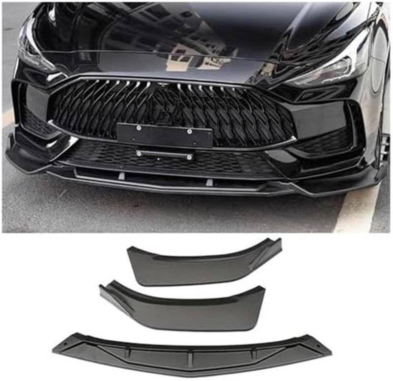 Yurefax Splitter Car Body Kit Zubehör Frontspoilerspoiler, for Morris Garages 5 Frontschürzensplitter, for MG, GT 5 2021-2023 Lippensplitter(Typ Y Schwarz-Rot) Fahrzeug-Frontlippensplitter(Black Type von Yurefax