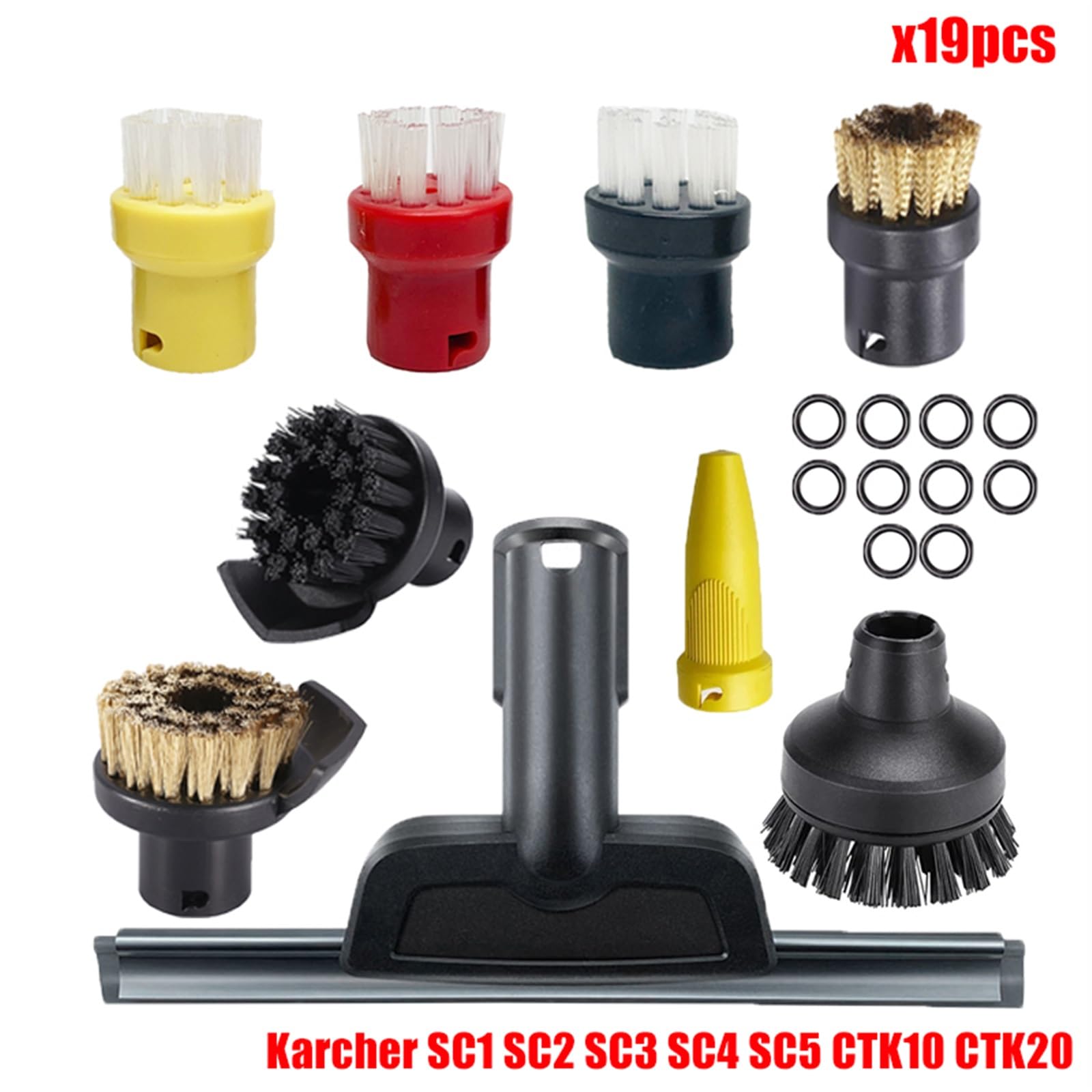 Yurefax Zubehör Nylon Düsenbürste for SC1 SC2 SC3 SC4 SC5 SC7 CTK10 CTK20 Handdampfstaubsauger Teile Ersatz Ersatzzubehör für Dampfreiniger(Set13) von Yurefax