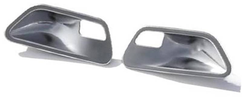 Yurefax Zubehör for die Verkleidung der Autoschüsselabdeckung, for, 3er 4er F30 F32 F35 2013 2014 2015 2016 2017 2018 Auto-Innentürgriff(Black 2pcs Silver) von Yurefax