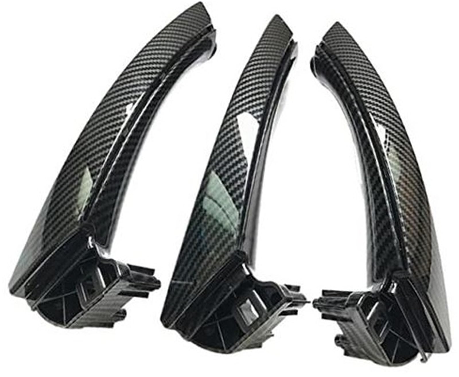 Yurefax for, 3er-Serie E90 E91 E92 6-teiliges Set LHD RHD Passagier-Innentürgriff-Abdeckungsverkleidung 2004–2012 Auto-Innentürgriff(Black Charcoal) von Yurefax