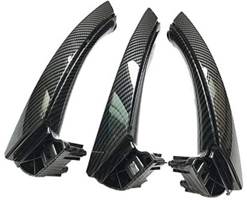 Yurefax for, 3er-Serie E90 E91 E92 6-teiliges Set LHD RHD Passagier-Innentürgriff-Abdeckungsverkleidung 2004–2012 Auto-Innentürgriff(Black Charcoal) von Yurefax