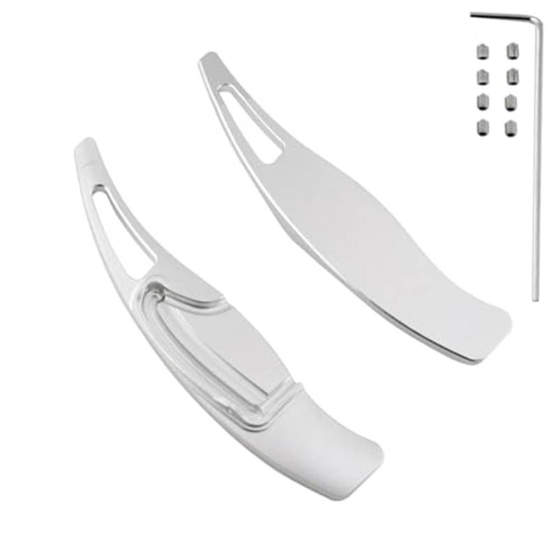 Yurefax for Civic, Tourer FK2, for Limousine FB7 CR-V 2013 N-ONE N-WGN Auto Lenkrad Paddle Shift Verlängerung Quick Shifters Aufkleber Auto-Schaltwippen(Silver) von Yurefax