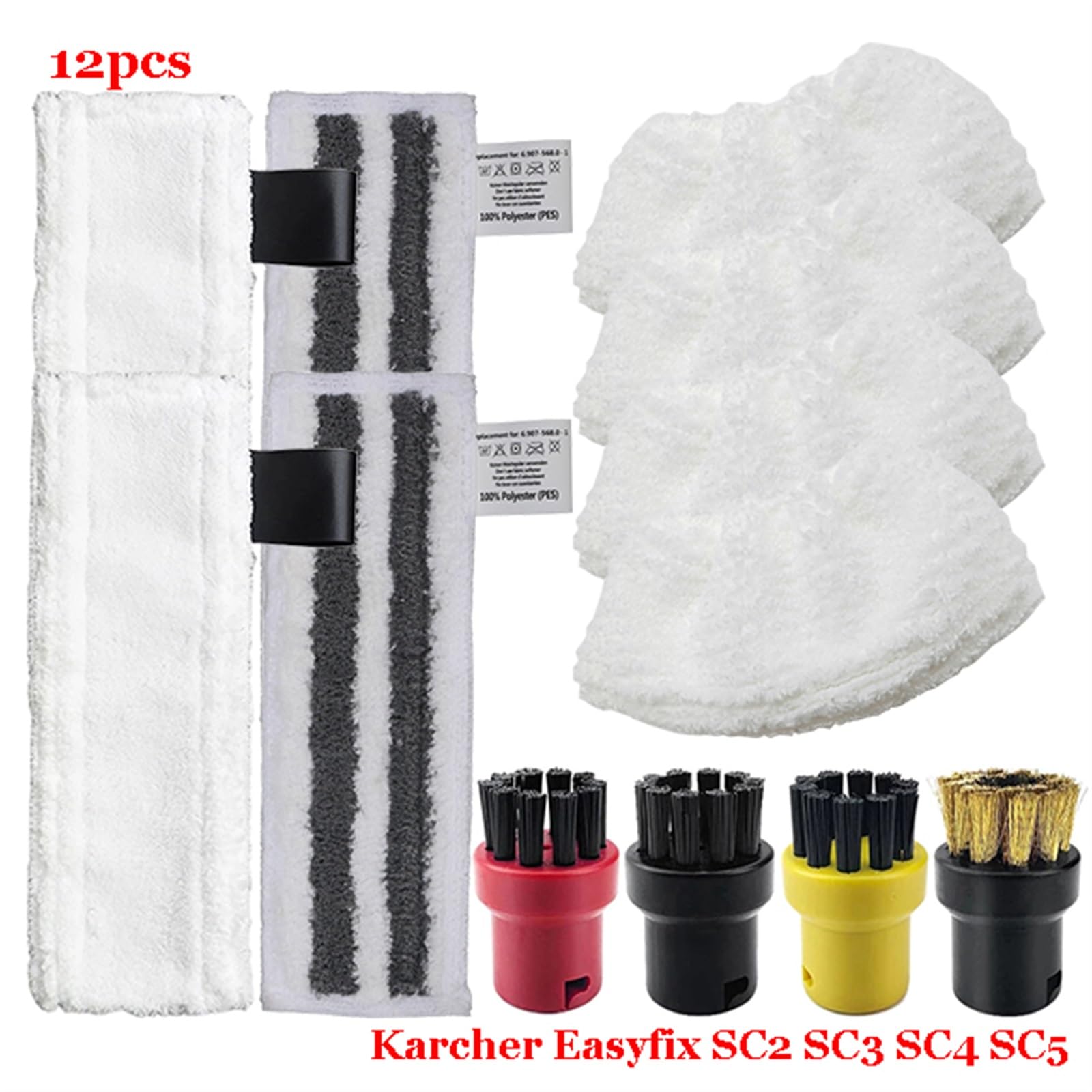 Yurefax for Easyfix SC2 SC3 SC4 SC5 Dampf-Handreiniger Mikrofaser-Reiniger Wischpad Wischlappen Teile Moppköpfe Tuchzubehör Ersatzzubehör für Dampfreiniger(Set-25) von Yurefax