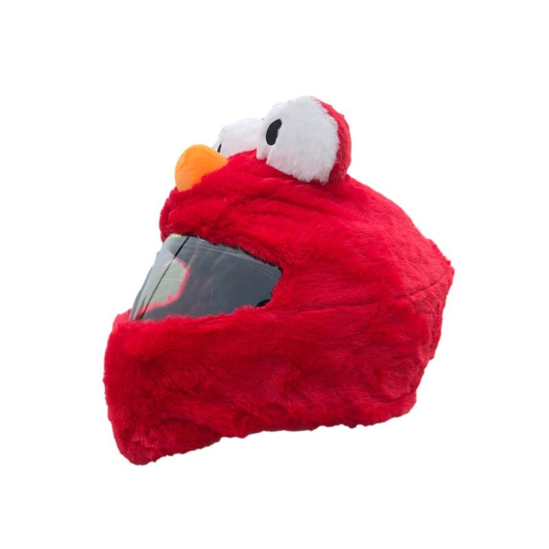 Motorradhelm Cover,Motorradhelm Abdeckung Plüsch,Cartoon Plush Motorcycle Helmet Cover,Motorradhelm Überzug Lustigmotorradhelm Überzug Plüsch,Für Männer, Frauen(Ohne Helm) (Rot) von YuuFcy