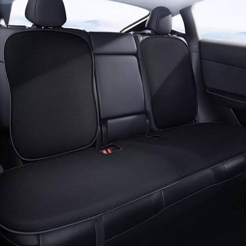 Ywooon Auto-Sitzbezug für Tesla Model S 2020–2024 2025, Atmungsaktiv, Weich und rutschfest – Komfort-Sitzkissen zum Fahren, Innenausstattung BlackIce, 3 STK von Ywooon