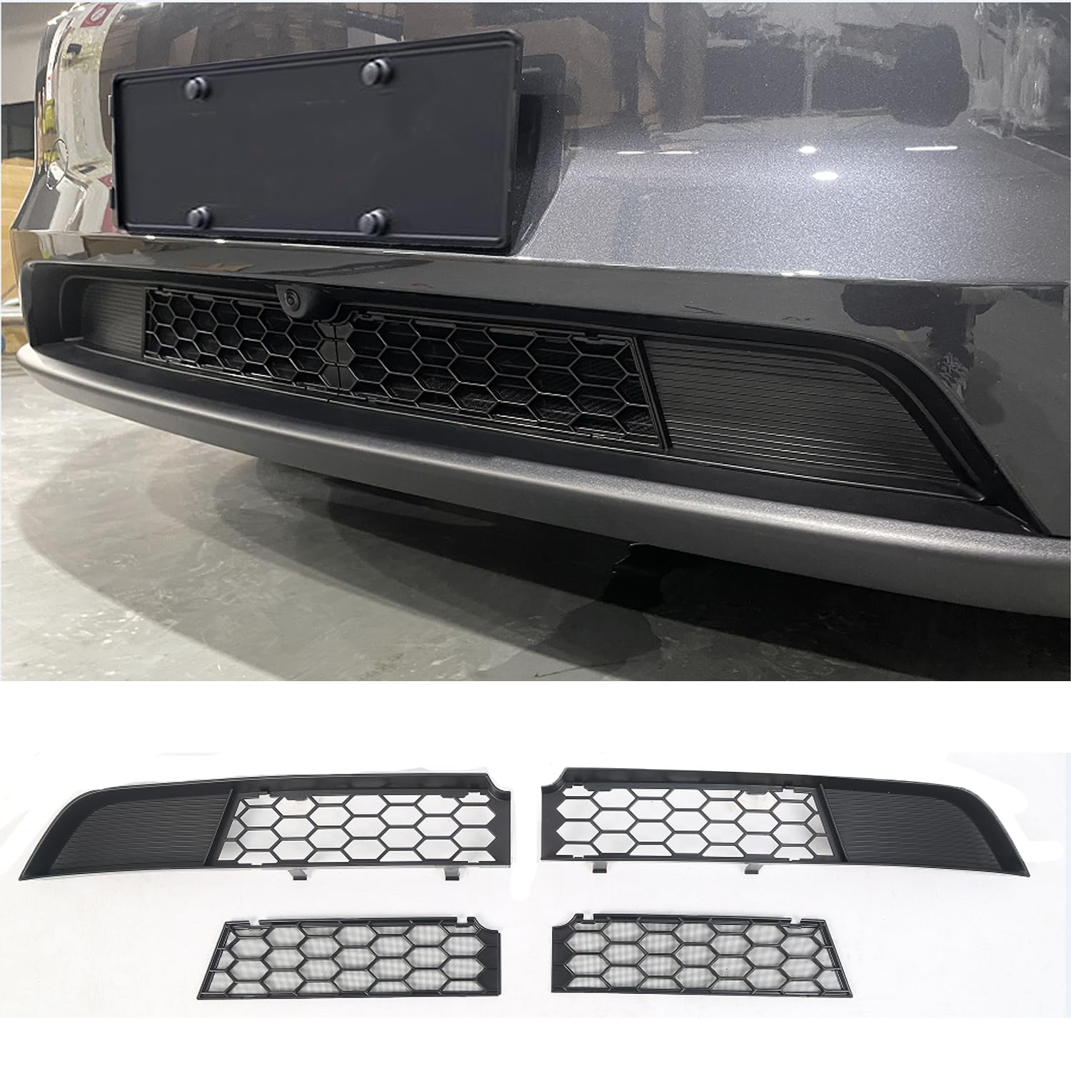 Ywooon Frontgrill Netzabdeckung für Tesla Model Y 2025 Juniper, Frontgrill Mesh Einsätze Zierleisten Frontgrill Schutzgitter Segmentiert Lufteinlassgitterabdeckung für Tesla Juniper 2025 Zubehör Ywooon Frontgrill Netzabdeckung für Tesla Model Y 2025 Juniper, Frontgrill Mesh Einsätze Zierleisten Frontgrill Schutzgitter Segmentiert Lufteinlassgitterabdeckung für Tesla Juniper 2025 Zubehör von Ywooon
