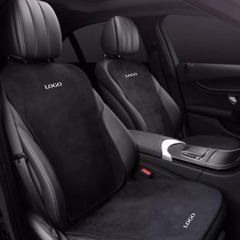 Ywooon Sitzbezug Custom Fit für Tesla Model Y 2023 2024 2025 Vordere und Hinten Auto Sitzkissen Protector Pad Set Alle Jahreszeiten Bequem und Atmungsaktiv (7pcs/Flanell) von Ywooon