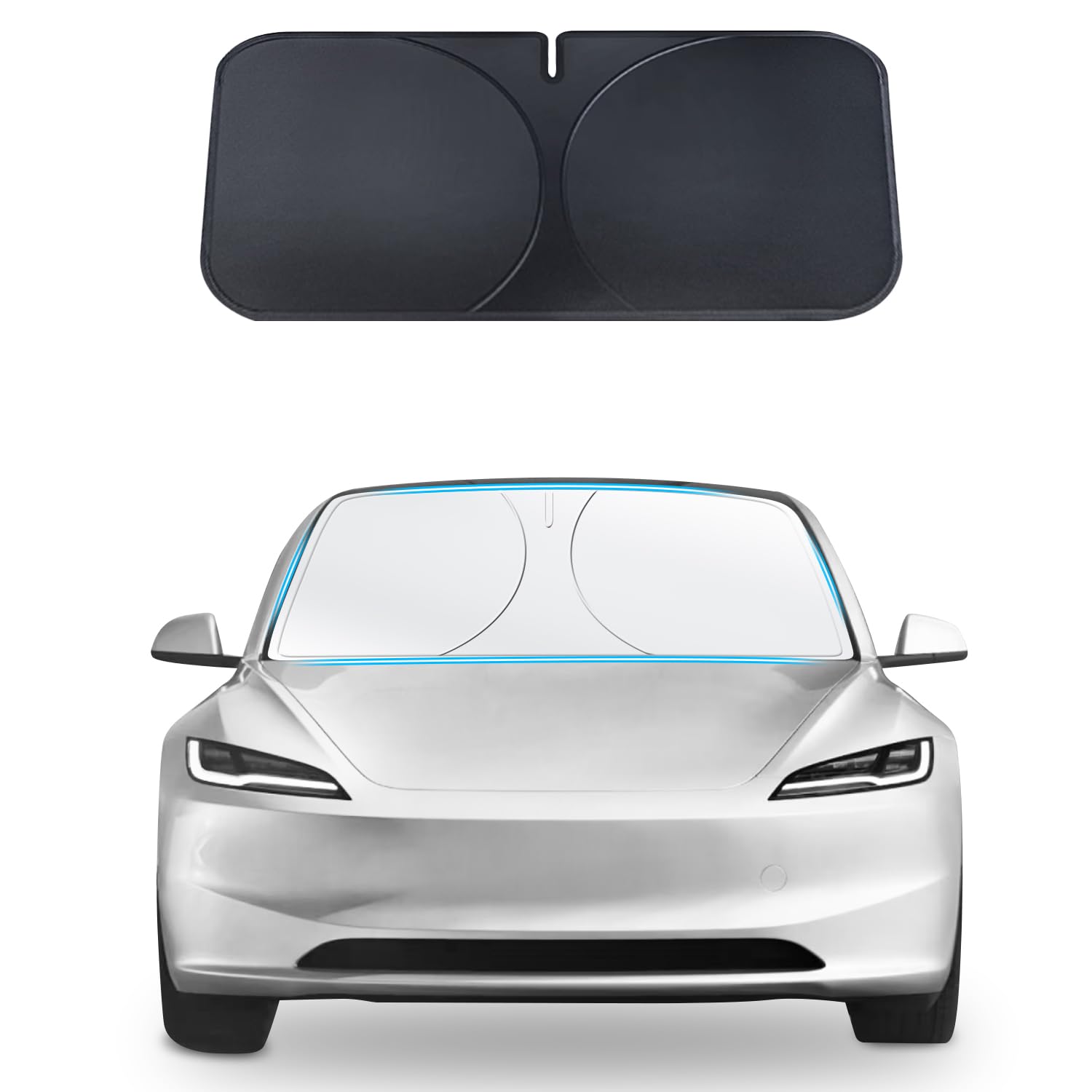 Ywooon Sonnenschatten für Tesla Model 3/Y 2017-2023 2024-2025 verbesserter Schild Sonnenschild für das Frontfenster für Tesla Highland Accessoires Ywooon Sonnenschatten für Tesla Model 3/Y 2017-2023 2024-2025 verbesserter Schild Sonnenschild für das Frontfenster für Tesla Highland Accessoires von Ywooon