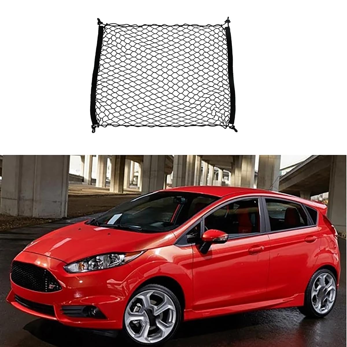 Auto Boot Trunk Net Fracht Organizer Für Ford Fiesta 7 Mk7 2009~2017,Kofferraum Mesh Net Cargo Trunk Organizer Auto eingebautes Zubehör Auto Boot Trunk Net Fracht Organizer Für Ford Fiesta 7 Mk7 2009~2017,Kofferraum Mesh Net Cargo Trunk Organizer Auto eingebautes Zubehör von Yyyyy6A