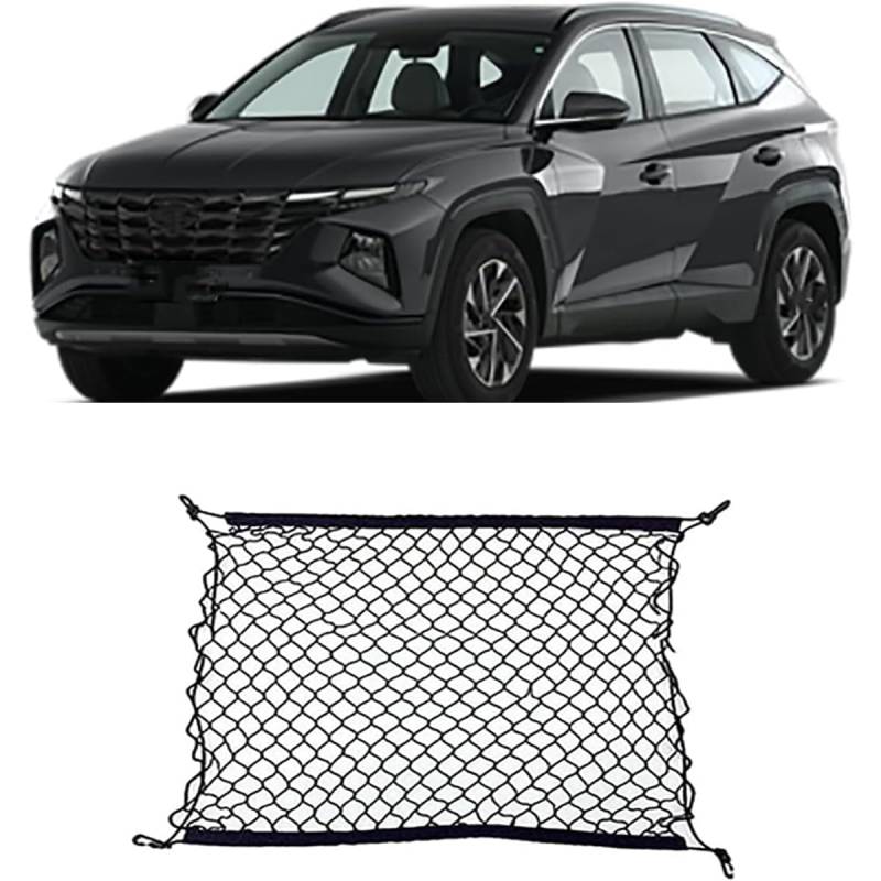 Auto Boot Trunk Net Fracht Organizer Für Hyundai Tucson 2016~2021 TL N Line Premium SE 2015-2019,Kofferraum Mesh Net Cargo Trunk Organizer Auto eingebautes Zubehör von Yyyyy6A