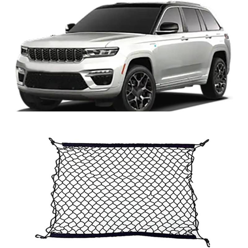 Auto Boot Trunk Net Fracht Organizer Für Jeep Grand Cherokee 1993~2023 WL WK2 Wk WJ 2021 2012 2010 2004 1999,Kofferraum Mesh Net Cargo Trunk Organizer Auto eingebautes Zubehör von Yyyyy6A