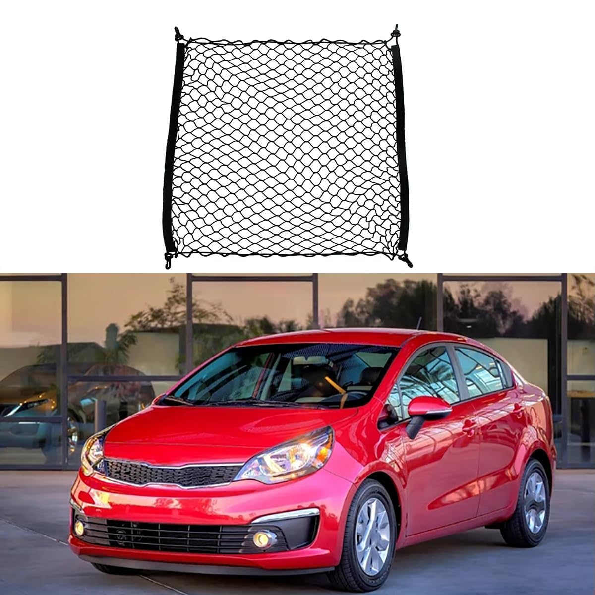 Auto Boot Trunk Net Fracht Organizer Für KIA Rio 3 K2 UB Sedan Hatchback 2012~2017,Kofferraum Mesh Net Cargo Trunk Organizer Auto eingebautes Zubehör Auto Boot Trunk Net Fracht Organizer Für KIA Rio 3 K2 UB Sedan Hatchback 2012~2017,Kofferraum Mesh Net Cargo Trunk Organizer Auto eingebautes Zubehör von Yyyyy6A