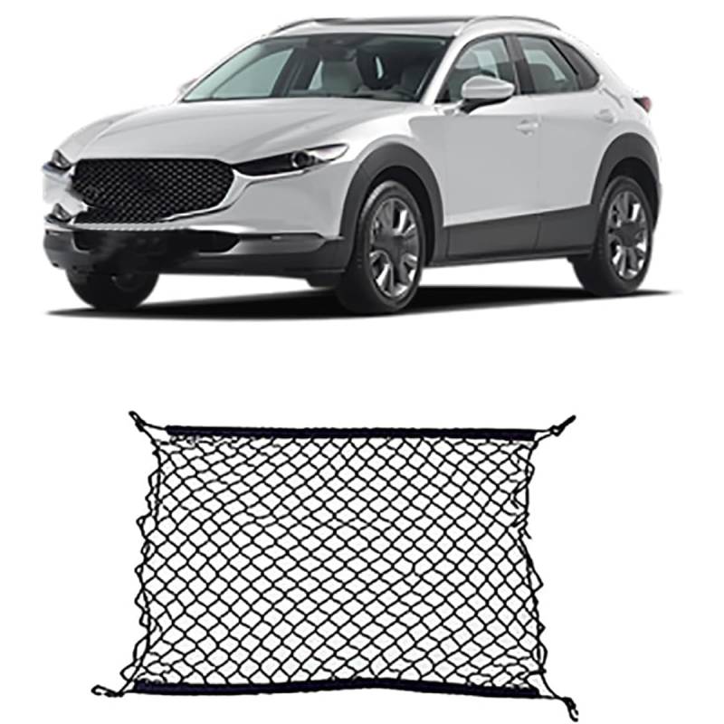 Auto Boot Trunk Net Fracht Organizer Für Mazda CX-30 CX30 CX 30 2022 2019~2023,Kofferraum Mesh Net Cargo Trunk Organizer Auto eingebautes Zubehör von Yyyyy6A