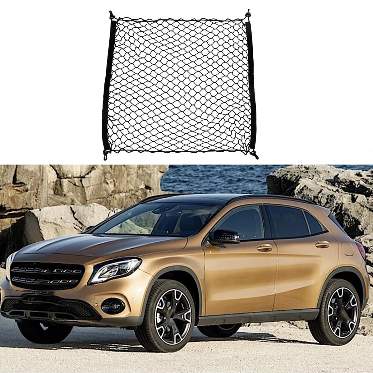 Auto Boot Trunk Net Fracht Organizer Für Mercedes Benz GLA X156 GLA200 2016~2018,Kofferraum Mesh Net Cargo Trunk Organizer Auto eingebautes Zubehör Auto Boot Trunk Net Fracht Organizer Für Mercedes Benz GLA X156 GLA200 2016~2018,Kofferraum Mesh Net Cargo Trunk Organizer Auto eingebautes Zubehör von Yyyyy6A