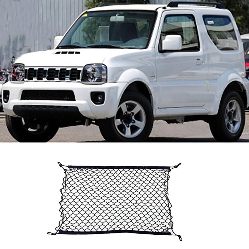 Auto Boot Trunk Net Fracht Organizer Für Suzuki Jimny 2022 JB74 Sierra 2018~2023,Kofferraum Mesh Net Cargo Trunk Organizer Auto eingebautes Zubehör von Yyyyy6A