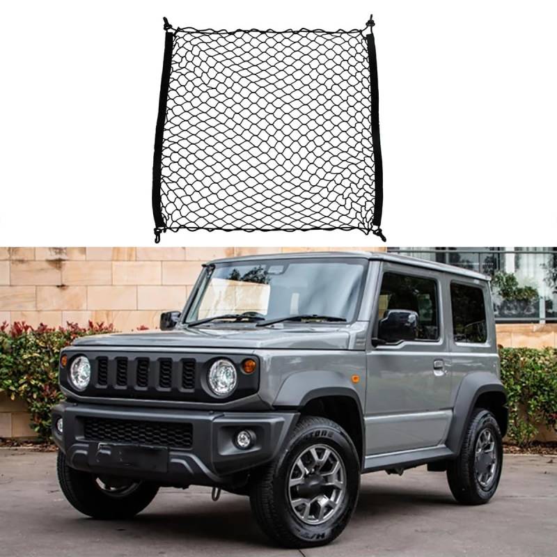Auto Boot Trunk Net Fracht Organizer Für Suzuki Jimny Sierra 2019~2024 JB64W JB74W,Kofferraum Mesh Net Cargo Trunk Organizer Auto eingebautes Zubehör von Yyyyy6A