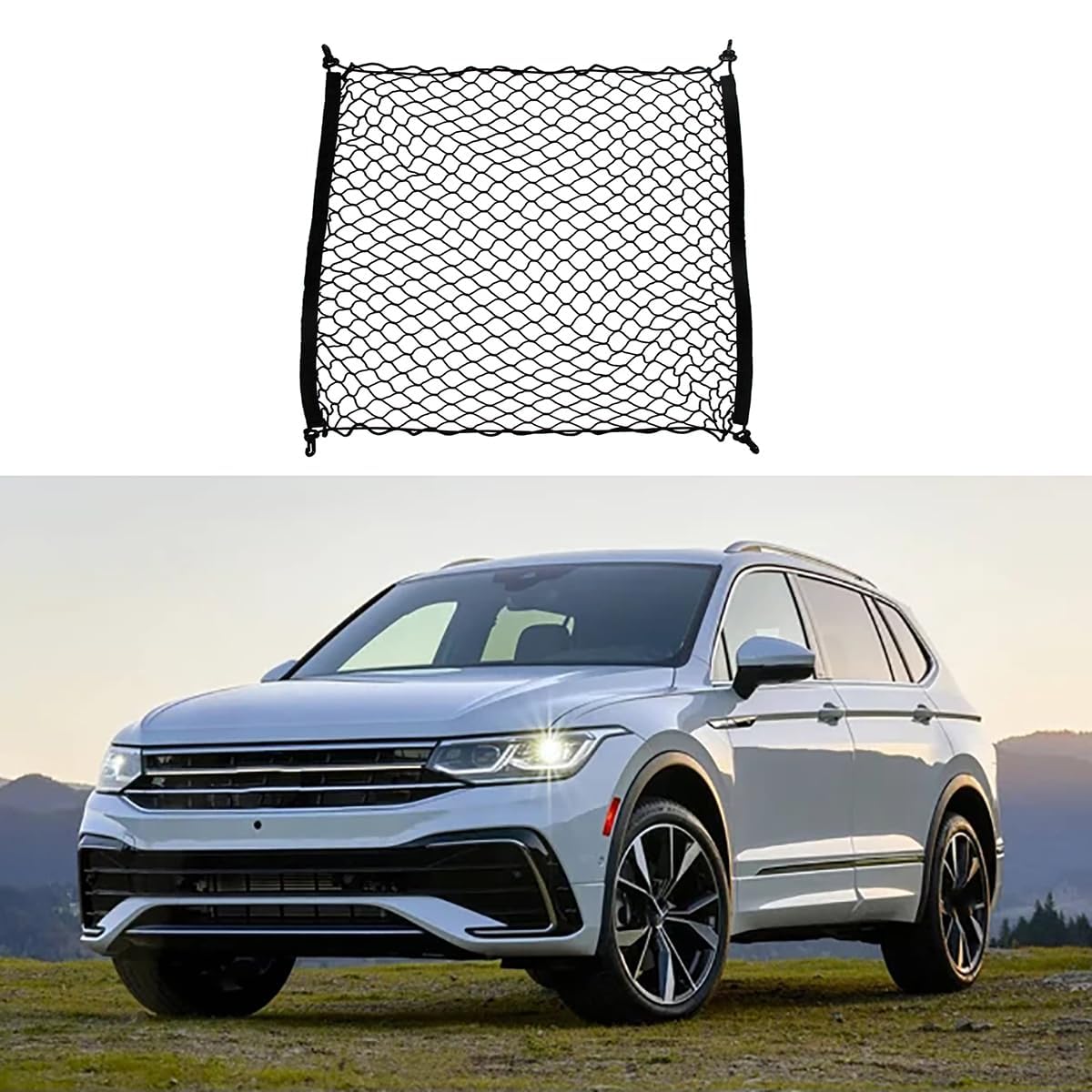 Auto Boot Trunk Net Fracht Organizer Für VW Tiguan L Allspace 2017~2023,Kofferraum Mesh Net Cargo Trunk Organizer Auto eingebautes Zubehör Auto Boot Trunk Net Fracht Organizer Für VW Tiguan L Allspace 2017~2023,Kofferraum Mesh Net Cargo Trunk Organizer Auto eingebautes Zubehör von Yyyyy6A
